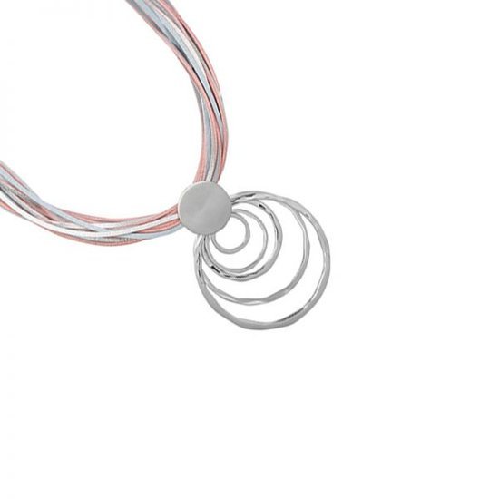 Ketting 'Circles' - Zilver - Medase