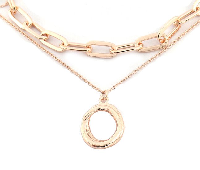 Ketting dubble chain - Rose Goud - Medase