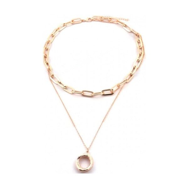 Ketting dubble chain - Rose Goud - Medase