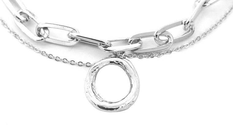 Ketting dubble chain - Zilver - Medase