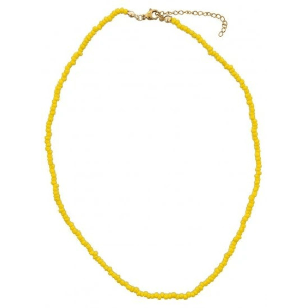 Ketting glass beads - Geel - Medase