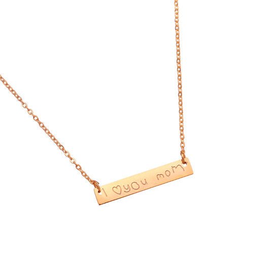 Ketting i love you mom - Rose gold - Medase