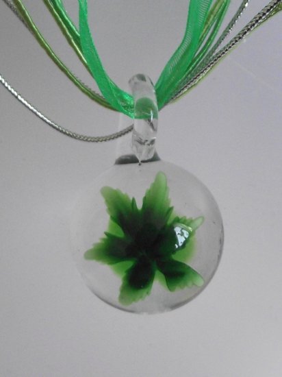 Ketting met glashanger - Groen - Medase