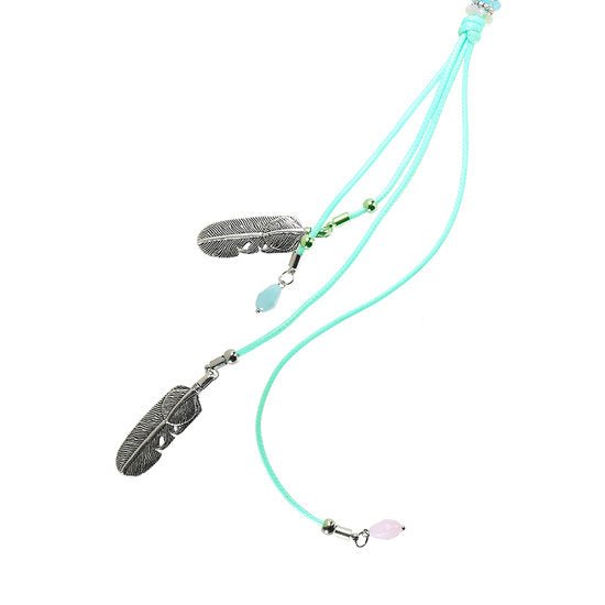 Ketting mystical leafs - Blauw - Medase
