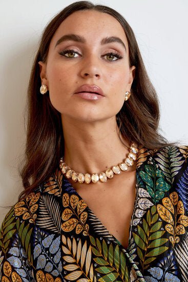 Ketting oval glamour - Goud/Champgane - Medase