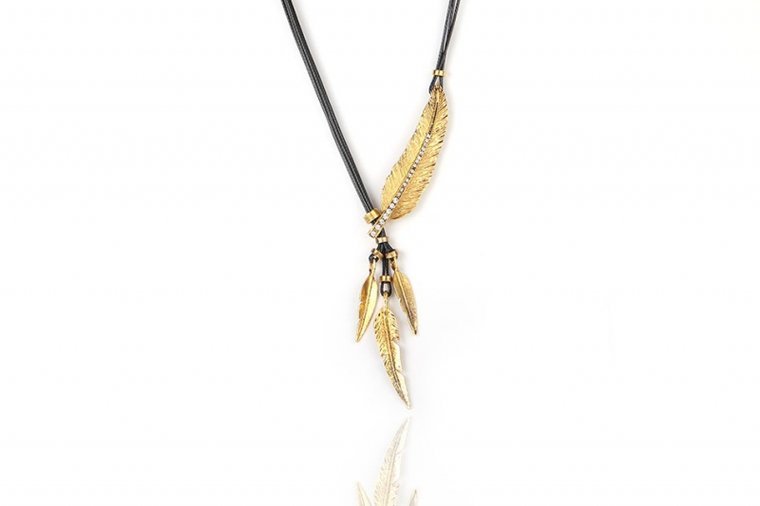 Ketting veer - zwart/goud - Medase