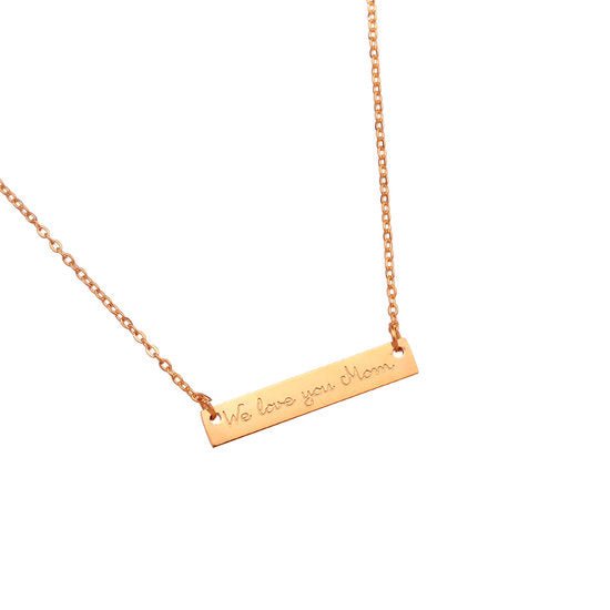 Ketting we love you mom - Goud - Medase