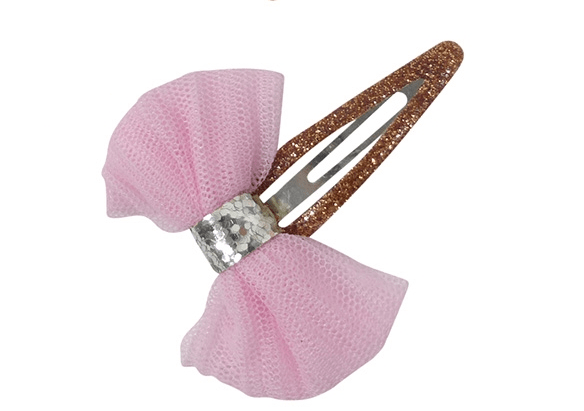 Klik klak speldjes glitter met strik - Medase