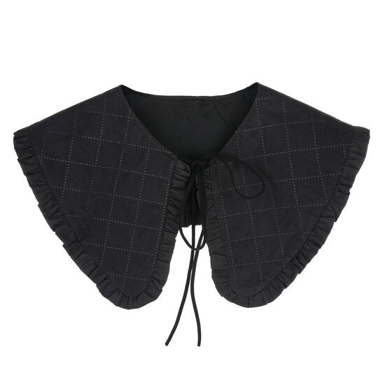 Los kraagje/Blouse kraagje basic square - Zwart - Medase