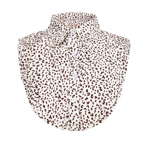 Los kraagje/Blouse kraagje leopard - Beige/bruin - Medase