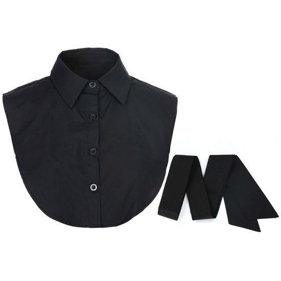 Los kraagje/Blouse kraagje - Zwart - Medase