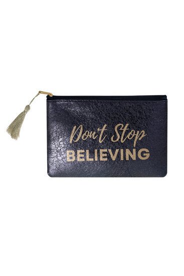 Make - up/Toilet tas metallic dont stop believing - Navy - Medase