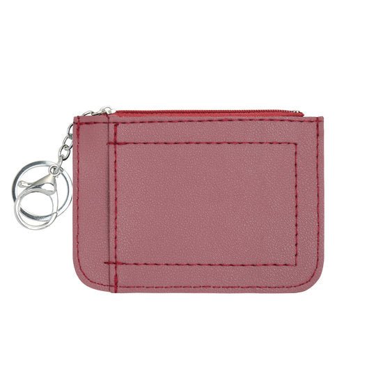 Mini portemonnee snake skin met sleutelring - Roze rood - Medase