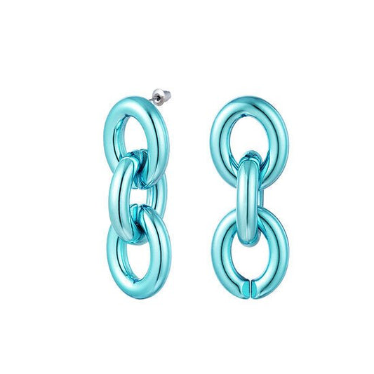 Oorbellen chain - Blauw - Medase