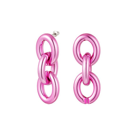 Oorbellen chain - Roze - Medase