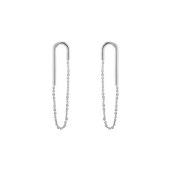 Oorbellen chain - zilver - Medase