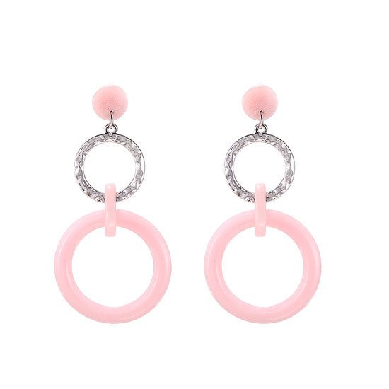 Oorbellen circle - Roze - Medase