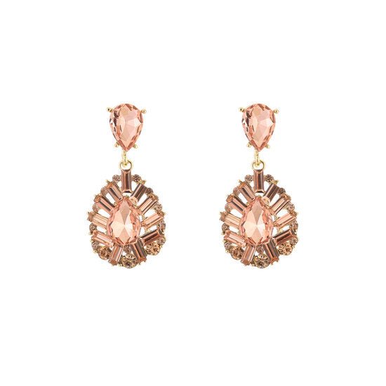 Oorbellen Crystal party - Roze - Medase