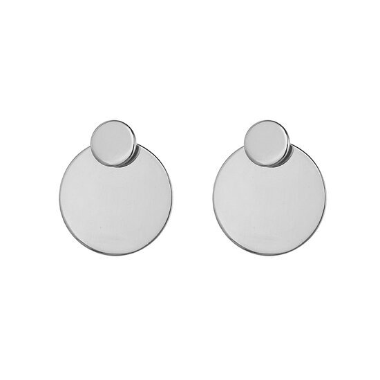 Oorbellen double round - Zilver - Medase