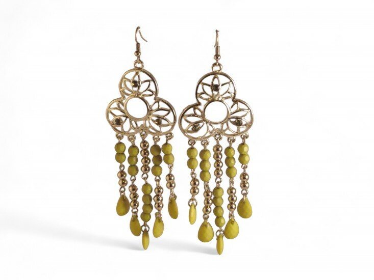 Oorbellen gypsy - Groen/zilver - Medase