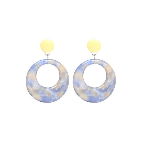 Oorbellen marbeled - Groen/Blauw - Medase