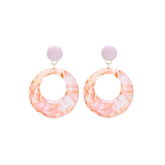 Oorbellen marbeled - Roze - Medase