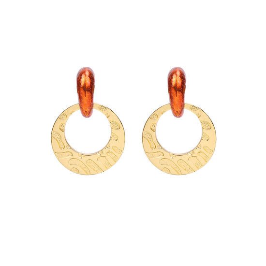 Oorbellen rianne - Oranje/Goud - Medase