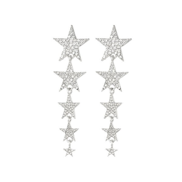 Oorbellen Shooting stars - Zilver - Medase