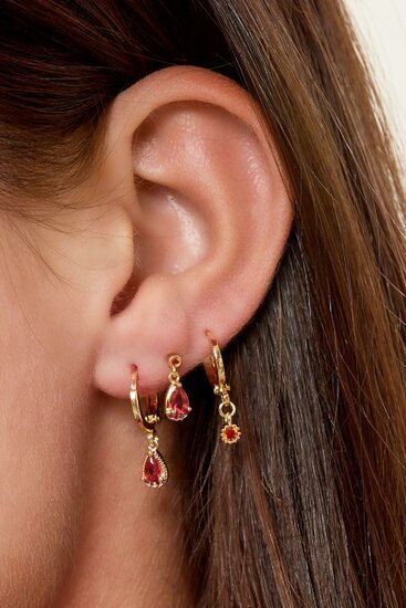 Oorbellen sparkle - Wit - Medase