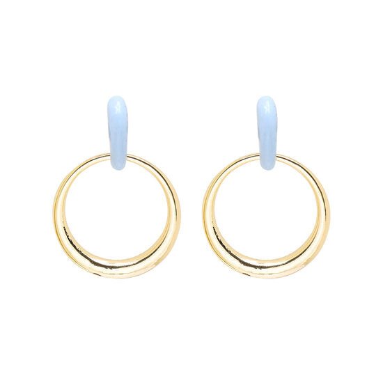 Oorbellen stylish - blauw/Goud - Medase