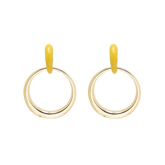 Oorbellen stylish - Geel/Goud - Medase
