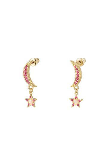 Oorbellen to the moon - Fushia - Medase