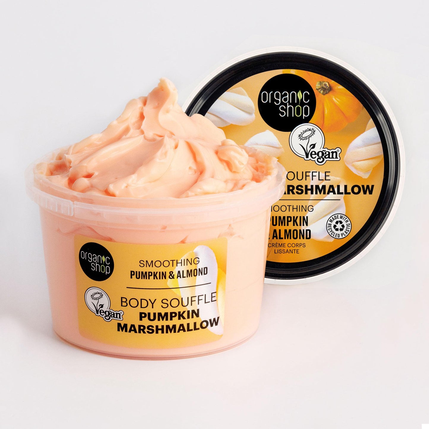 Organic Shop Body Soufflé – Pumpkin Marshmallow – Vegan Verzorgende Bodycrème 250 ml - Medase