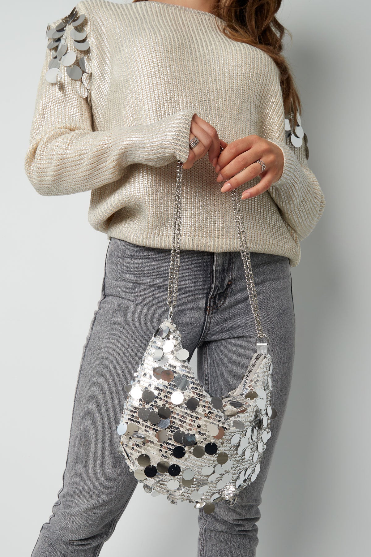 Pailletten Schoudertas – Party Bag – Zilver, Goud of Zwart - Medase