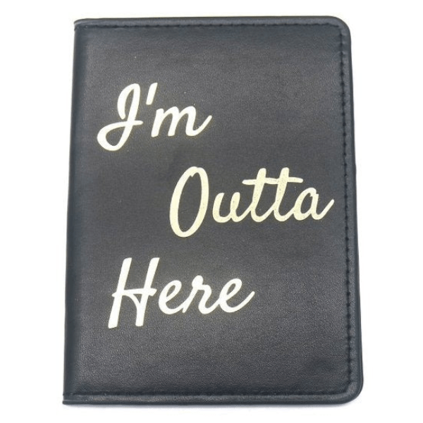 Paspoort hoesje outta here - Zwart - Medase