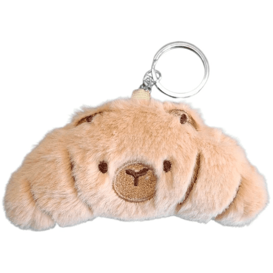 Pluche Capybara Croissant Sleutelhanger - Liggende Capybara 11cm - Medase