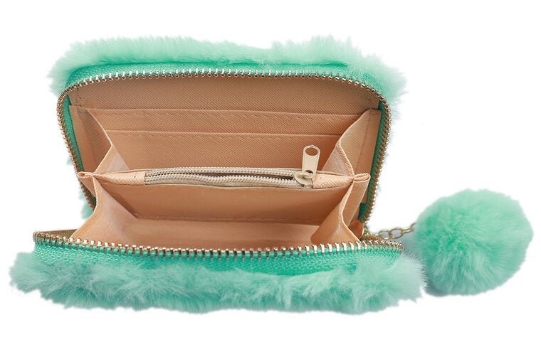 Portemonnee fluffy unicorn - Groen - Medase