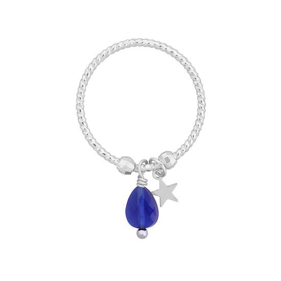 Ring blue star - Maat 16/17/18 - Medase