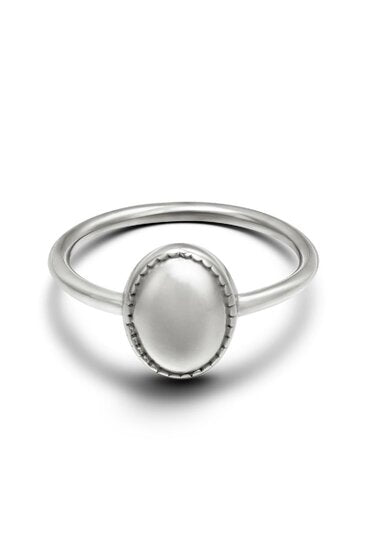 Ring Clean Oval - Zilver mt 16 - Medase
