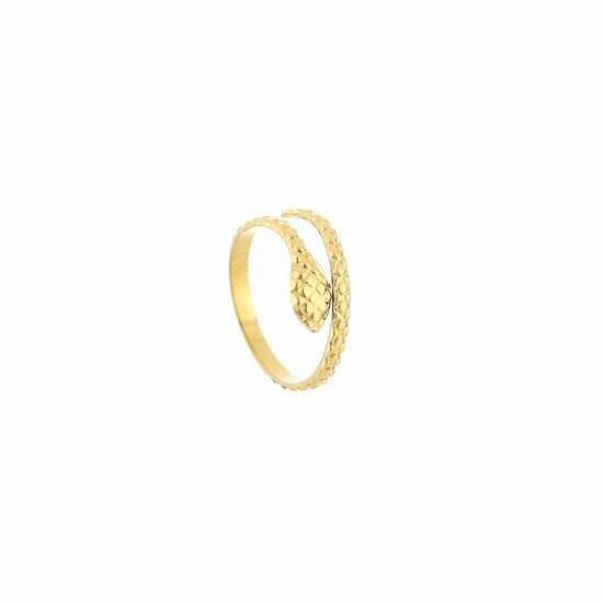 Ring snake - Goud/ Maat 17 - Medase