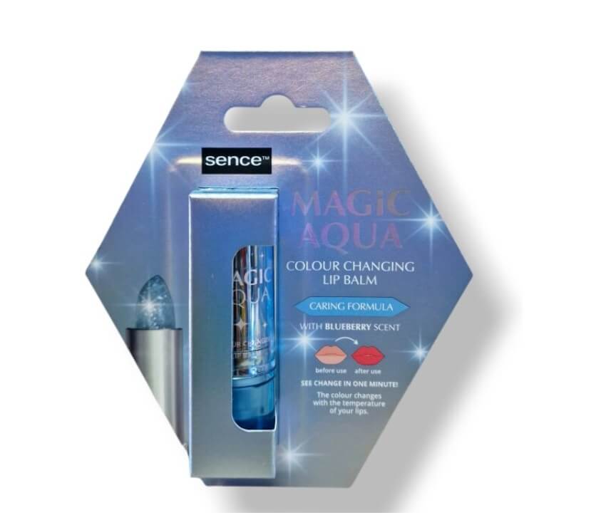 Sence Magic Aqua colour changing lip balm met blueberry scent