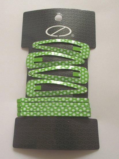 Set haarklipjes/schuifspeldjes dots - Groen - Medase