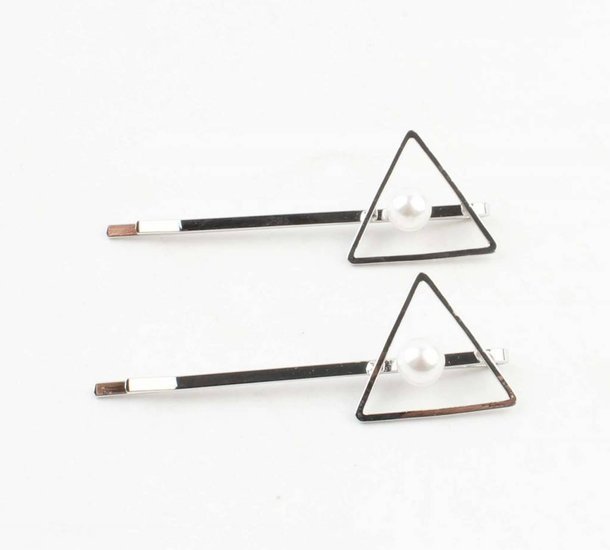 Set schuifspeldjes driehoek/ zilver - Medase