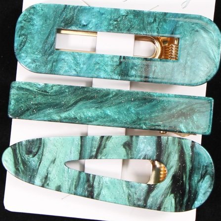 Set van 3 haarspelden - Groen - Medase