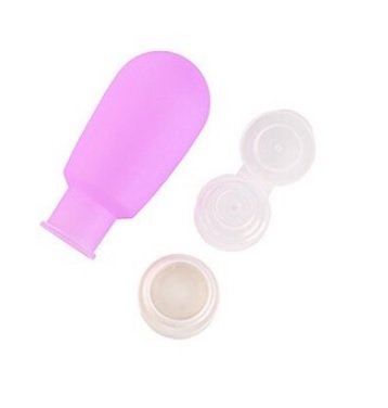 Silicone reisflesje 89 ML - Oranje - Medase