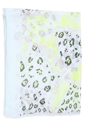 Sjaal luipaard print glitter - Geel - Medase