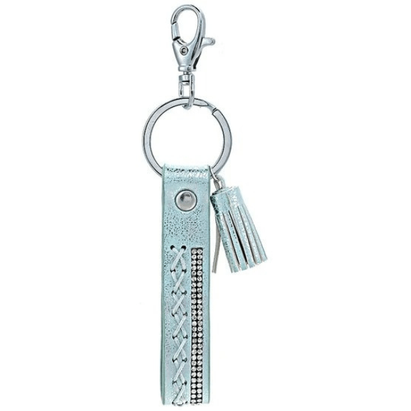 Sleutel/tas hanger leather strap - Blauw - Medase