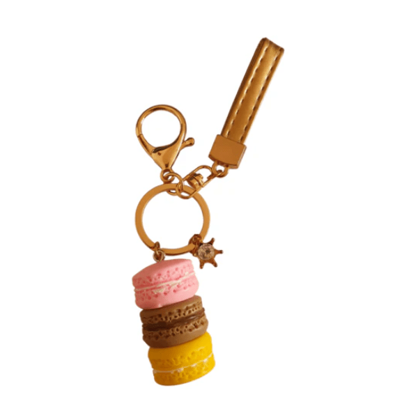 Sleutel/tas hanger macarons - Goud - Medase