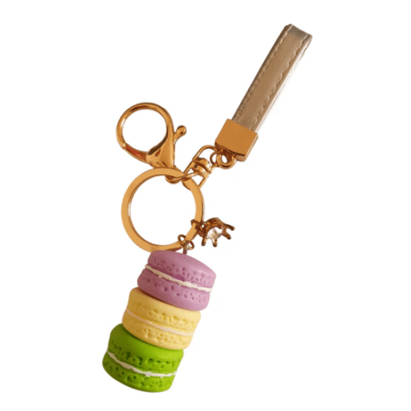 Sleutel/tas hanger macarons - Zilver - Medase