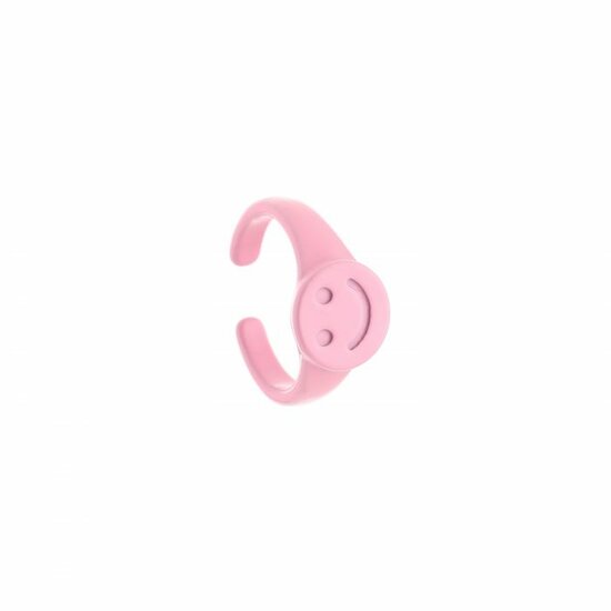 Smiley ring - Roze - Medase